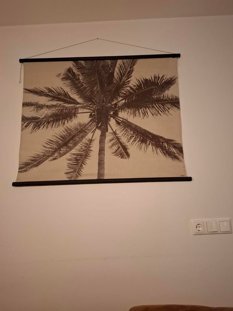 Wanddecoratie HKLiving, Palmboom, doek, 104 bij 83, Ophalen of Verzenden, Zo goed als nieuw