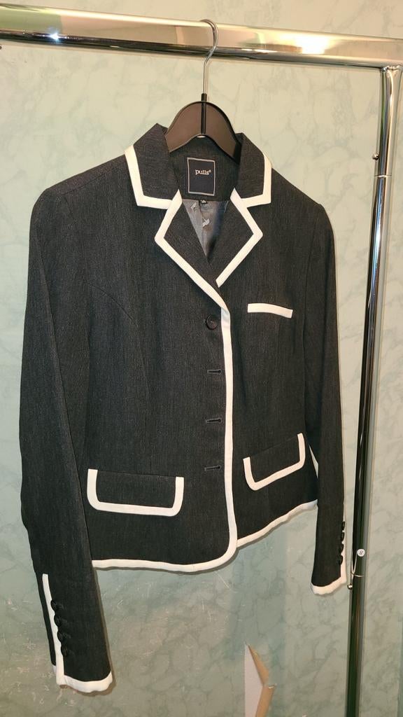 Afgebiesde blazer antraciet grijs, Ophalen of Verzenden, Zo goed als nieuw, Grijs