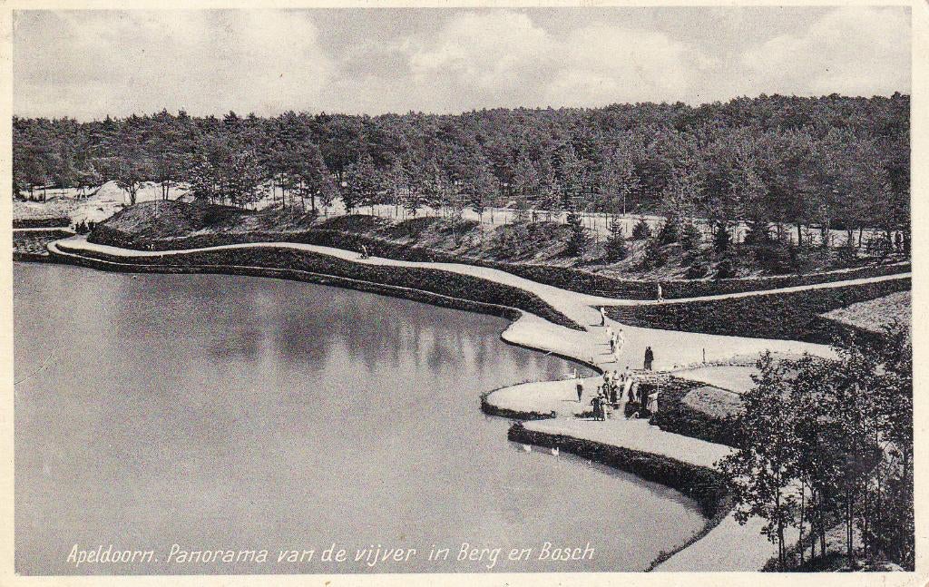 03701 Apeldoorn - Panorama van de vijver in Berg en Bosch, Verzamelen, Verzenden, 1920 tot 1940, Gelopen, Gelderland