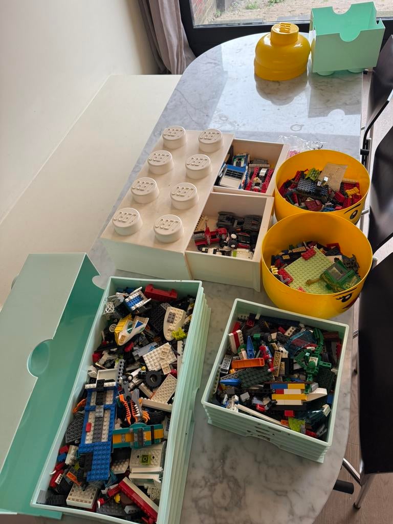 Vijf lego opbergboxen gevuld met lego, Kinderen en Baby's, Ophalen of Verzenden