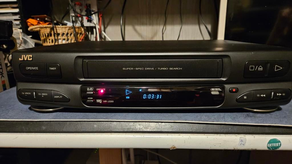 JVC HR-J220, Ophalen of Verzenden, Zo goed als nieuw, VHS-speler of -recorder