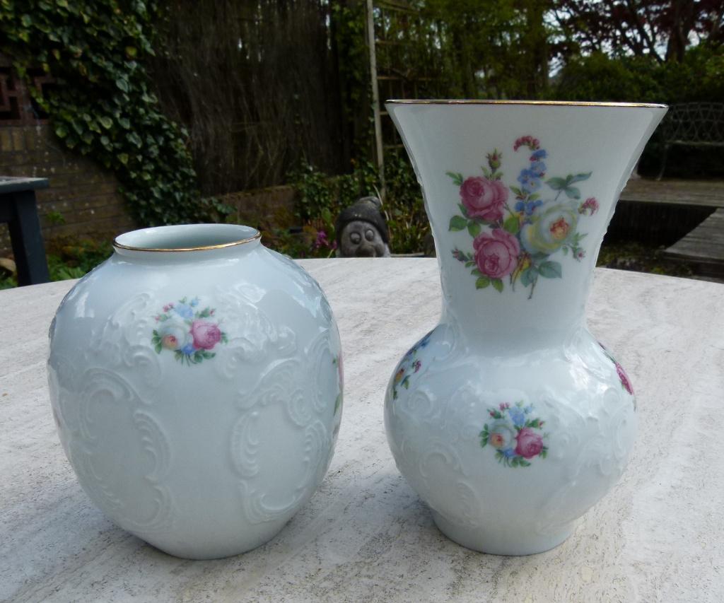 Super Rode Roos KPM Royal Porzellan Bavaria Handarbeit Vazen, Ophalen of Verzenden
