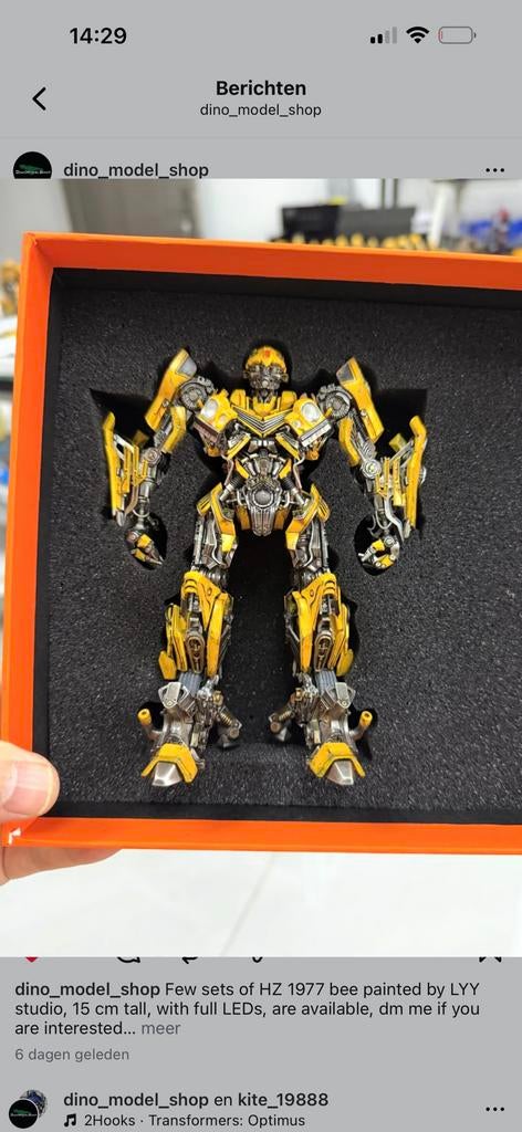 Bumblebee transformers 2007 15 CM (zeldzaam) LED functie!, Ophalen, Zo goed als nieuw
