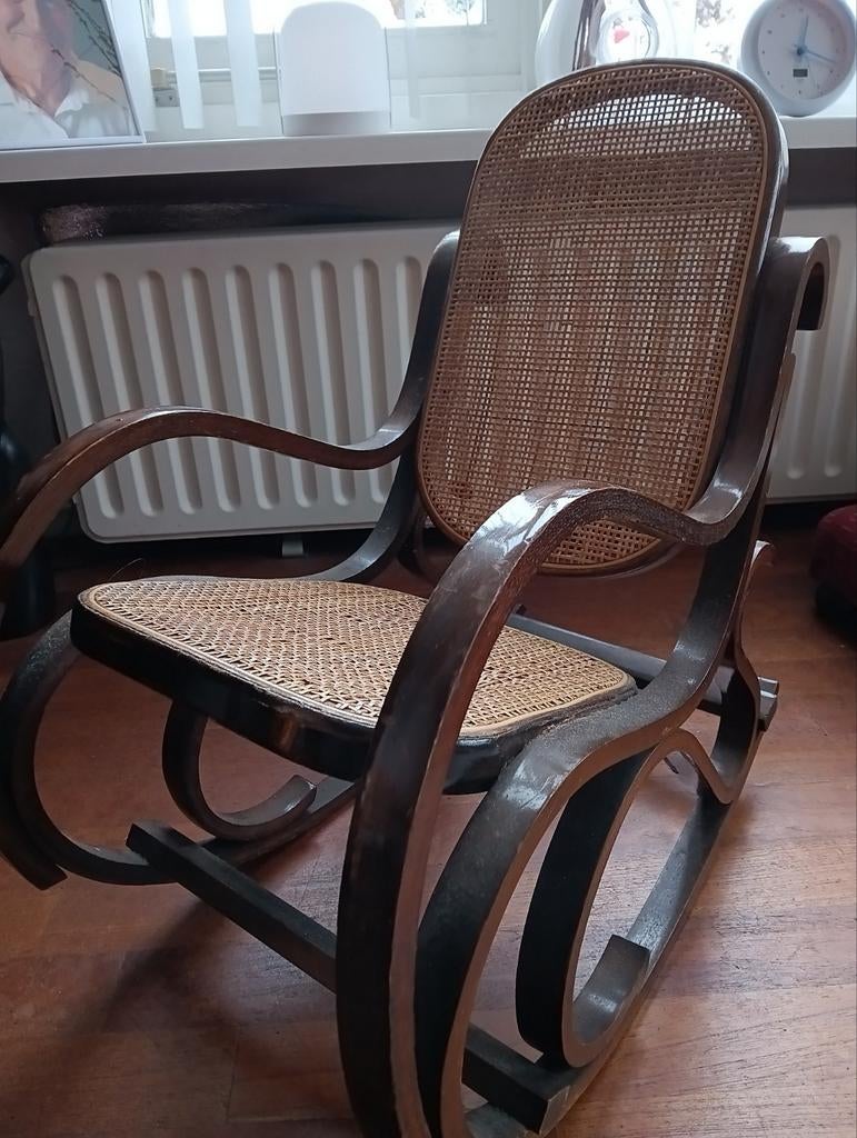 Vintage Rotan kinder schommelstoel, Gebruikt, Bruin, Eén, Boho, Vintage, Retro