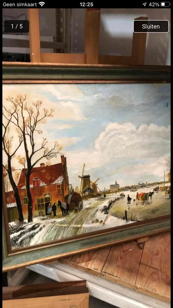 Gesigneerde reproductie A.Schelfhout., Ophalen of Verzenden