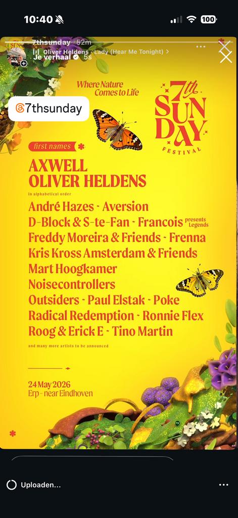 1vip 7th sunday festival V.I.P te koop, Eén persoon