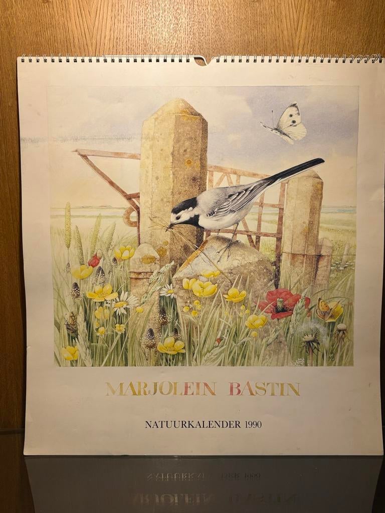 Natuurkalender Marjolein Bastin 1990, Ophalen of Verzenden, Maandkalender