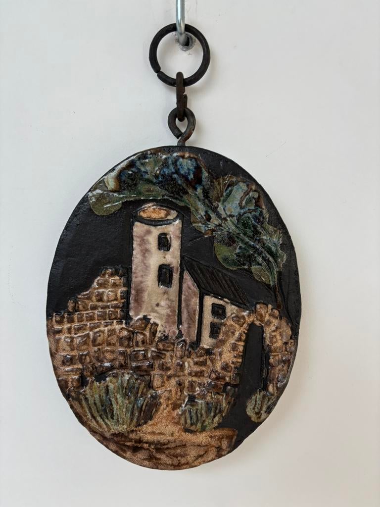 Ruscha wandbord West-Germany Keramik 19x15 cm, Ophalen of Verzenden