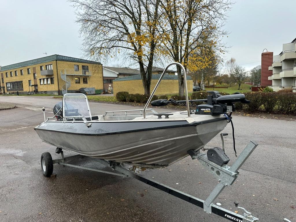 Buster RS boot  met trailer Minn Koto en Lithium accu, Watersport en Boten, Vis- en Consoleboten, Gebruikt, Aluminium, Ophalen of Verzenden