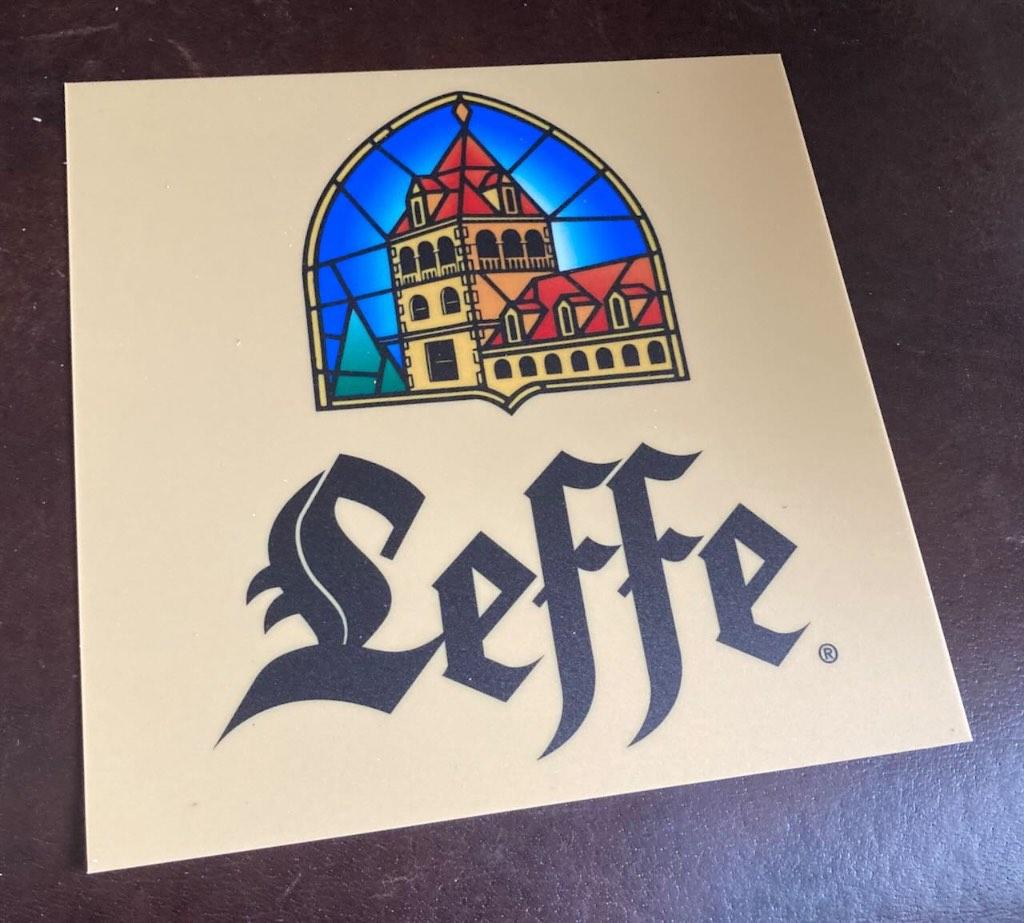 LEFFE  reclamebord je, Ophalen of Verzenden, Zo goed als nieuw, Reclamebord, Plaat of Schild, Overige merken