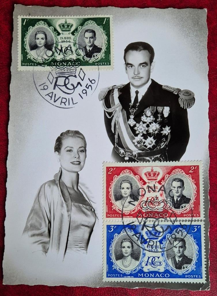 Monaco afbeelding met postzegels Rainier III - Grace Kelly., Postzegels en Munten, Postzegels | Eerstedagenveloppen, Ophalen of Verzenden