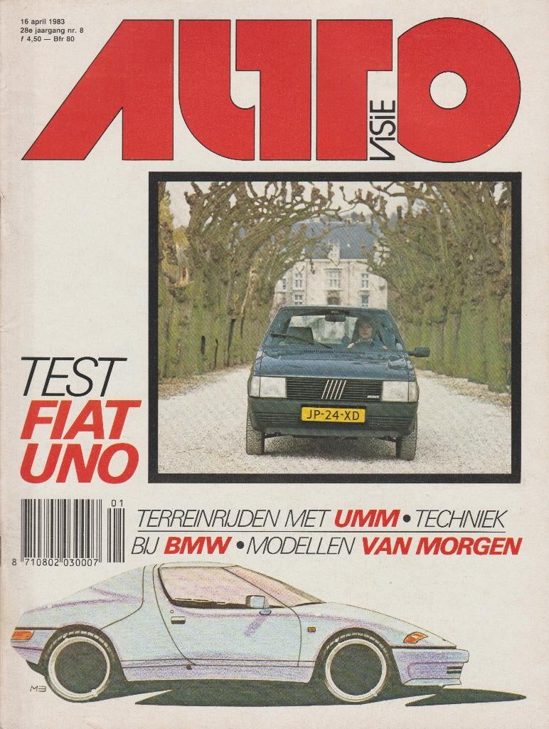Fiat Uno ( 55S - turbo ) testen in Autovisie ea, Gelezen, Ophalen of Verzenden, Overige merken, Autovisie