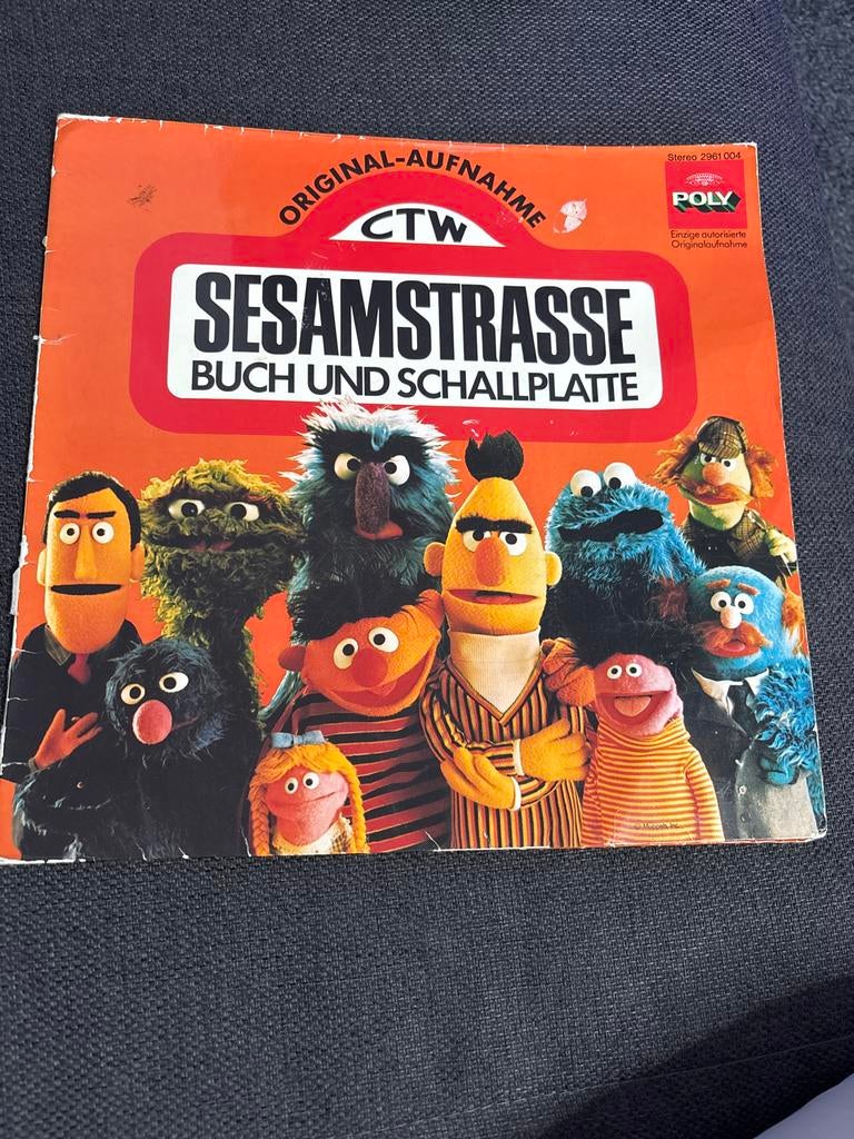 Sesamstraat Boek en Schallplatte - Vintage LP, Cd's en Dvd's, Vinyl | Kinderen en Jeugd, Ophalen of Verzenden, Gebruikt, Verhaal of Sprookje