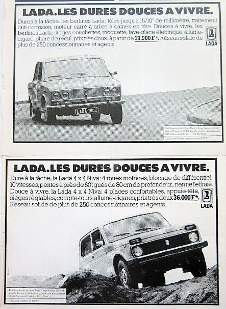 5 vintage advertenties reclames Lada autos 76-79 auto, Ophalen of Verzenden, Gebruikt, Auto's