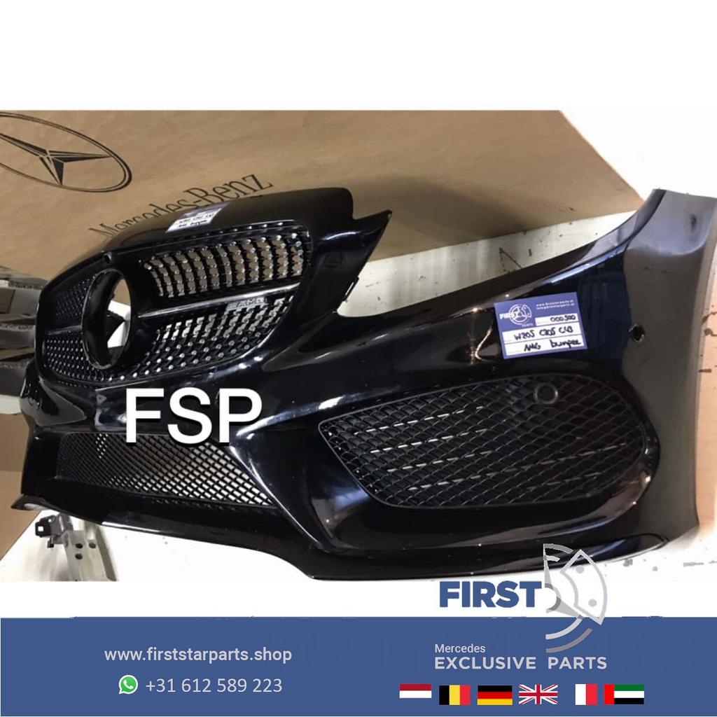 W205 C205 C43 AMG VOORBUMPER Mercedes C Klasse 2014-2018 ZWA, Gebruikt, -, Voor, Ophalen of Verzenden