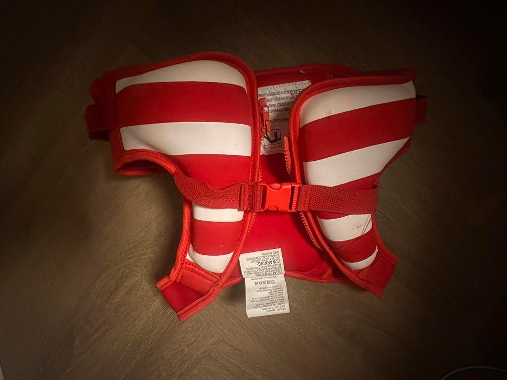 Zwemvest rood wit voor kinderen van 1 tot 3 jaar, Ophalen of Verzenden, Gebruikt, Kind, Reddingsvest of Zwemvest