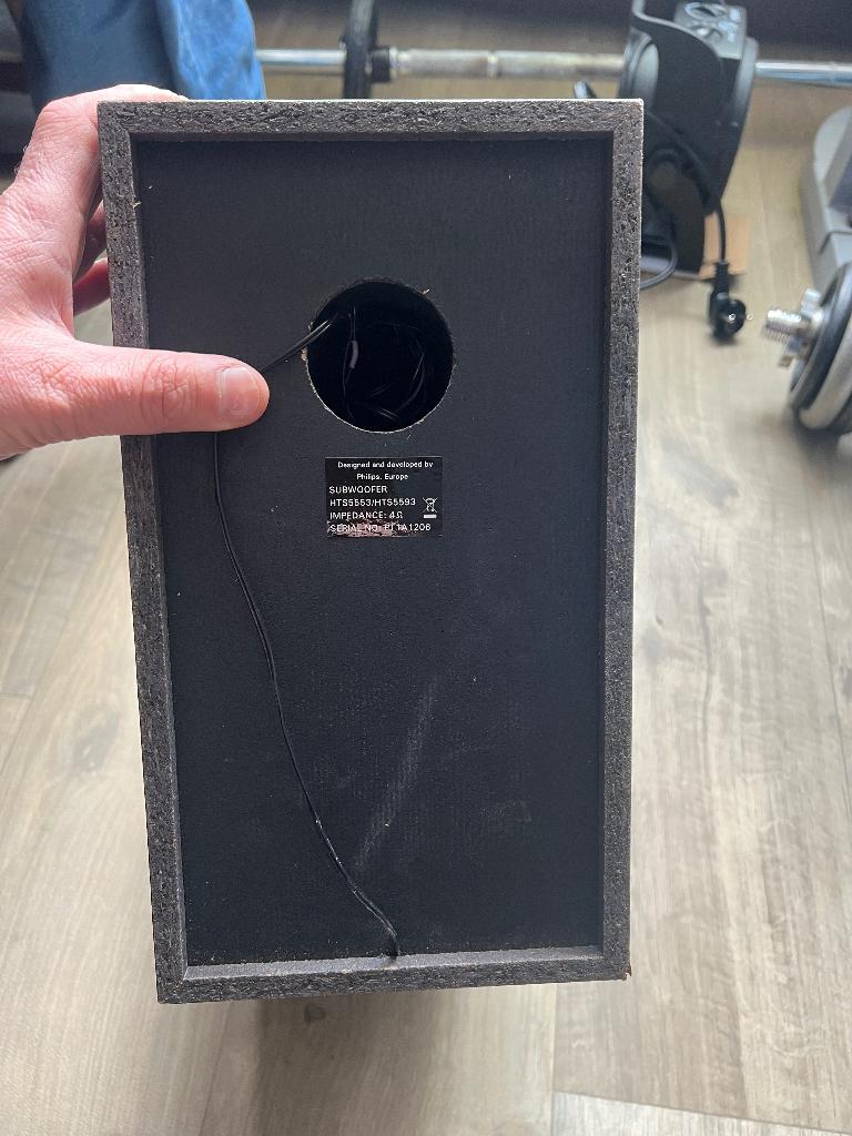 Philips subwoofer HTS5553 HTS5593, Philips, Gebruikt, Subwoofer, Ophalen of Verzenden