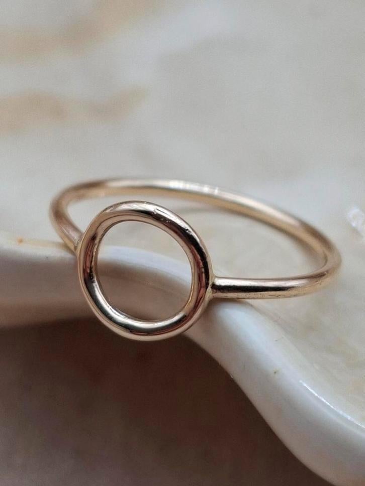 Fantasie ring 14 karaat goud 14k 16.8 mm incl. verzenden, Verzenden, Dame, Goud, Goud