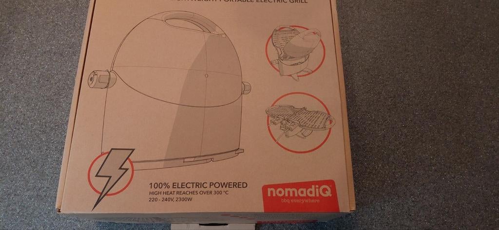 Nomadiq elektrische grill met accessoires, Ophalen of Verzenden, Zo goed als nieuw