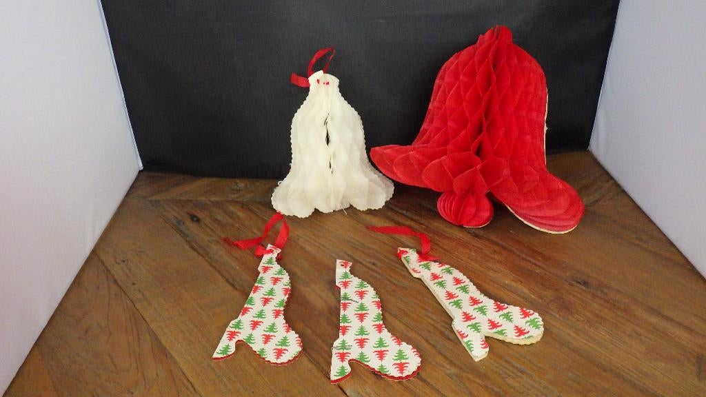 geweldige kerstklokken van papier, Ophalen of Verzenden, Gebruikt