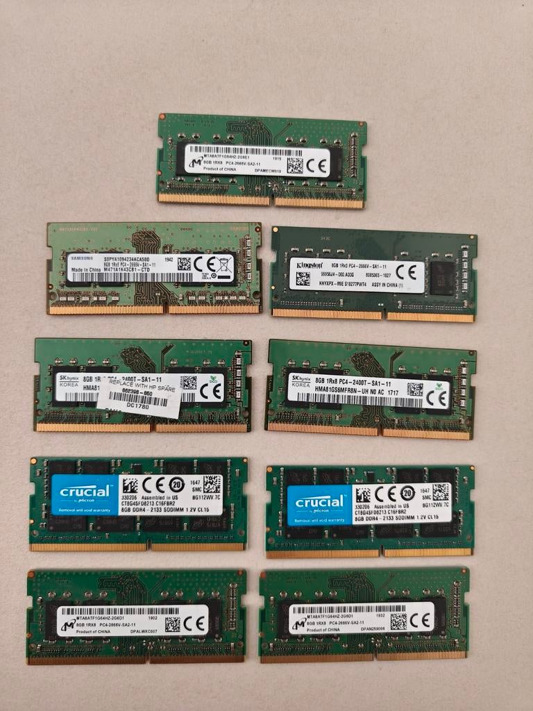 RAM Geheugen DDR4 8GB - 4Gb - 2GB Verschillende Op Voorraad, Computers en Software, RAM geheugen, Ophalen of Verzenden, Zo goed als nieuw