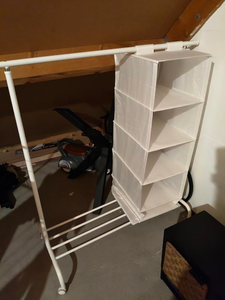 Nieuw kledingrek met opbergvakken, Ophalen of Verzenden, Met wielen, Nieuw