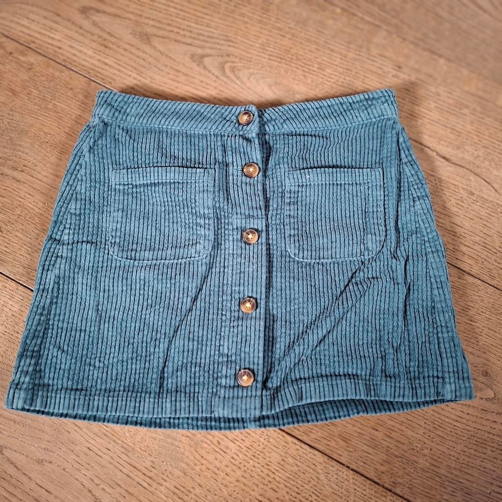 Groen/blauw ribrokje, Ophalen of Verzenden, Meisje, Jurk of Rok