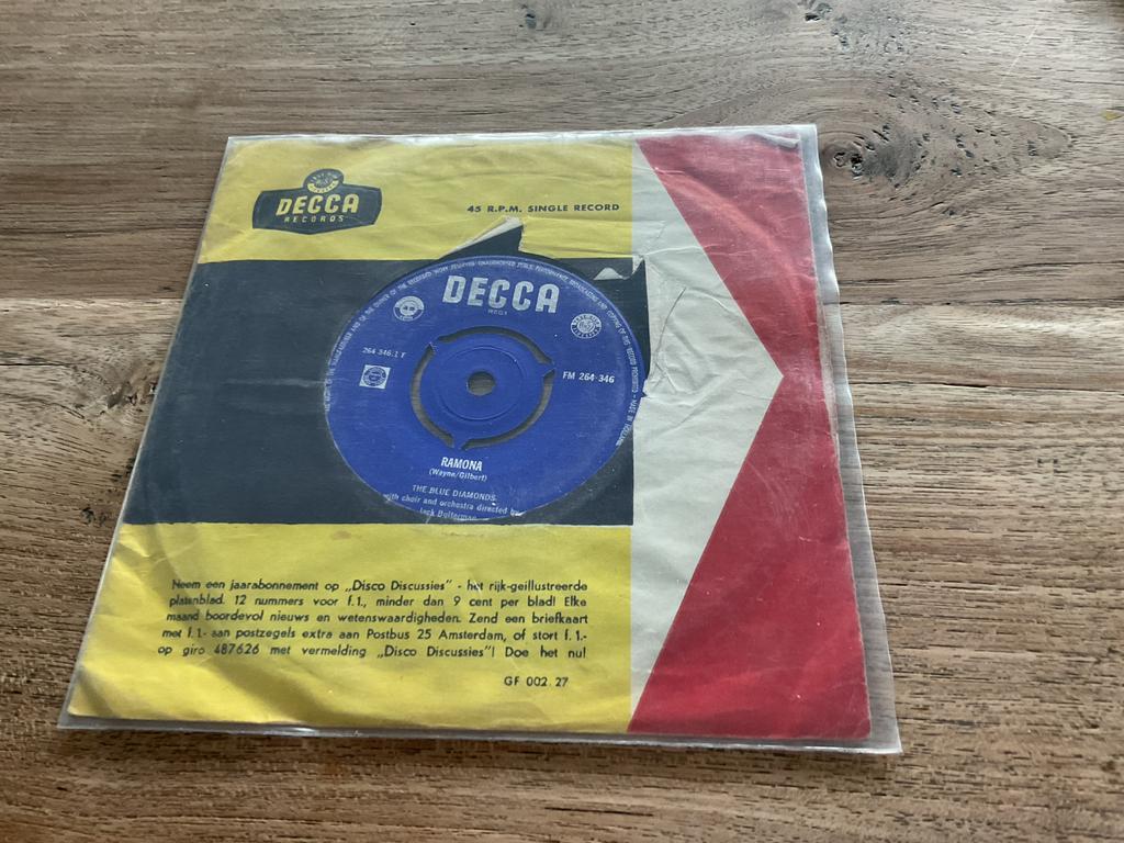 The Blue Diamonds, Ramona, Cd's en Dvd's, Vinyl Singles, Ophalen of Verzenden, 7 inch, Pop, Single