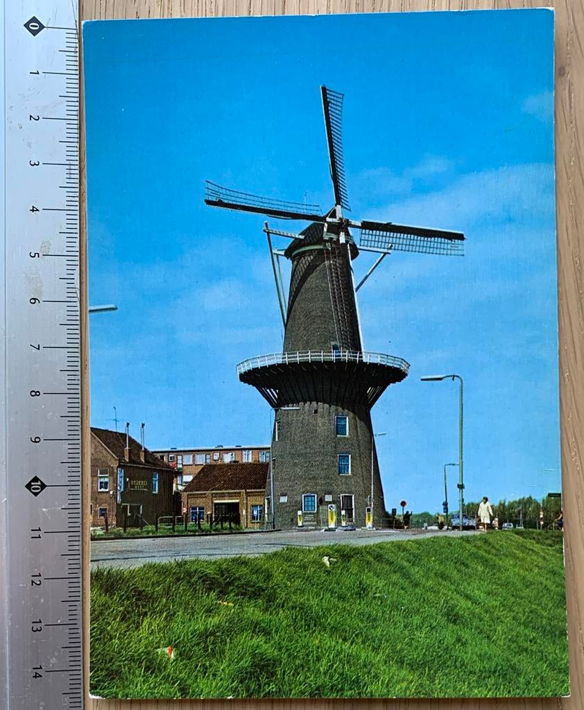 Ansichtkaart Vlaardingen molen Aeolus, Verzamelen, Ansichtkaarten | Nederland, Ophalen of Verzenden, 1980 tot heden, Ongelopen