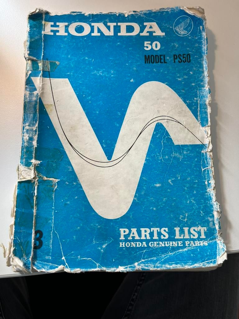 Honda PS50 Genuine Parts list book, Ophalen, Honda