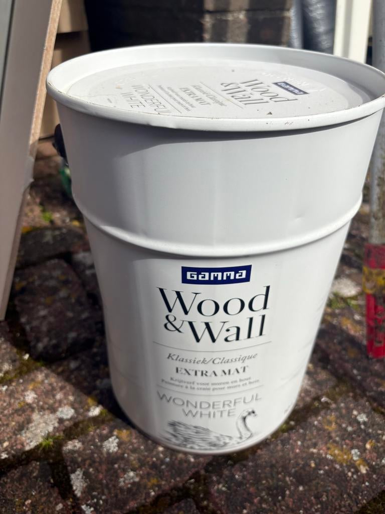 Gamma Wood & Wall Krijtverf Extra Mat Wonderful White, Ophalen, Wit, Nieuw, Verf
