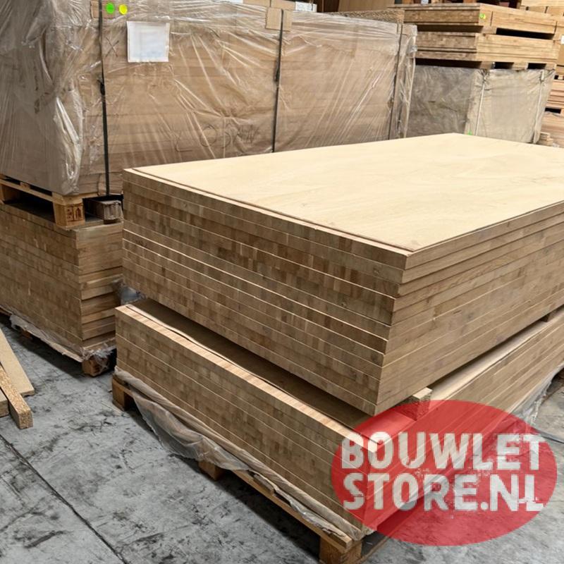 Eiken panelen | Massief eiken gevingerlast plaat | 27mm, Niet ingevuld, 20 tot 50 mm, Niet ingevuld, Nieuw