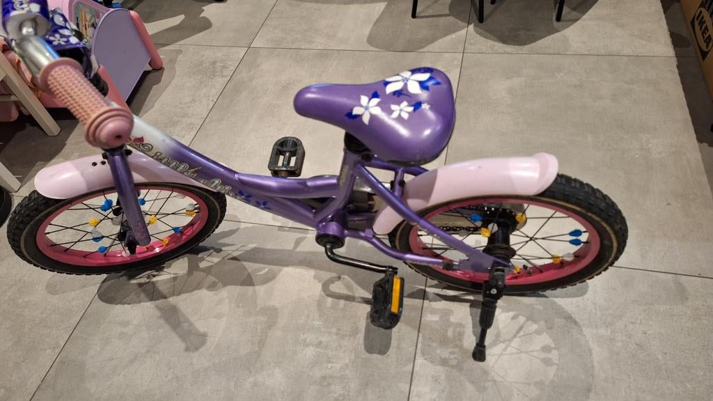 Meisjesfiets 16 inch Little miss popal, Fietsen en Brommers, Ophalen, Gebruikt, 16 tot 20 inch, Popal