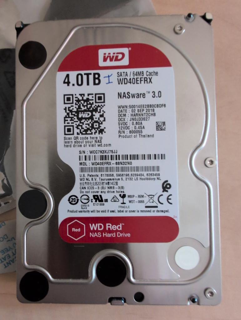 WD Red NAS HD  4.0TB, Intern, Western Digital, Server, HDD