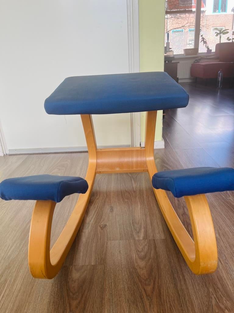 Ergonomische Stokke/ Varier Kniestoel Blauw, Ophalen, Gebruikt, Blauw, Bureaustoel