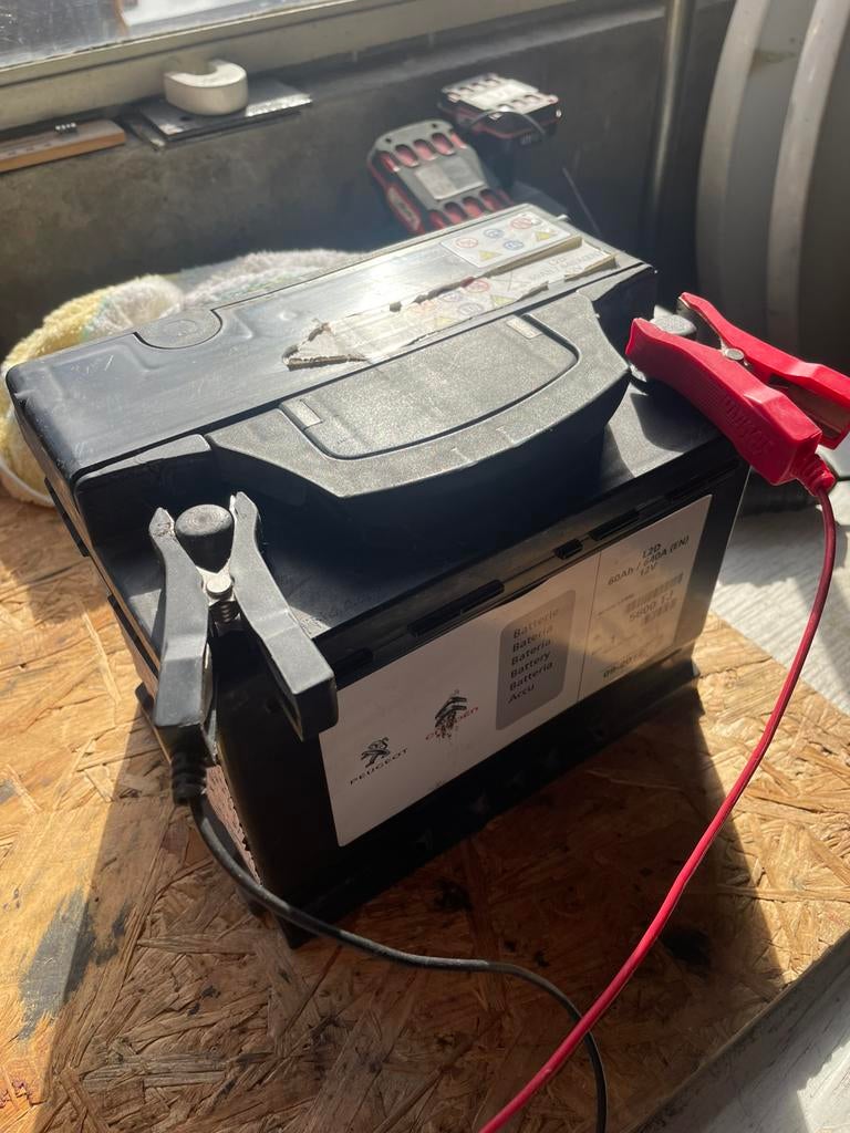 Accu auto 60ah 12v, Ophalen, Gebruikt