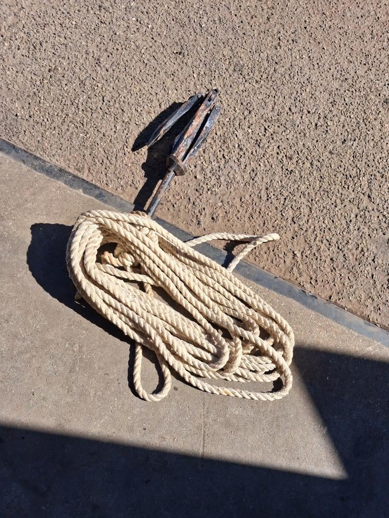 Anker en 15 meter lijn, Ophalen of Verzenden, Overige materialen