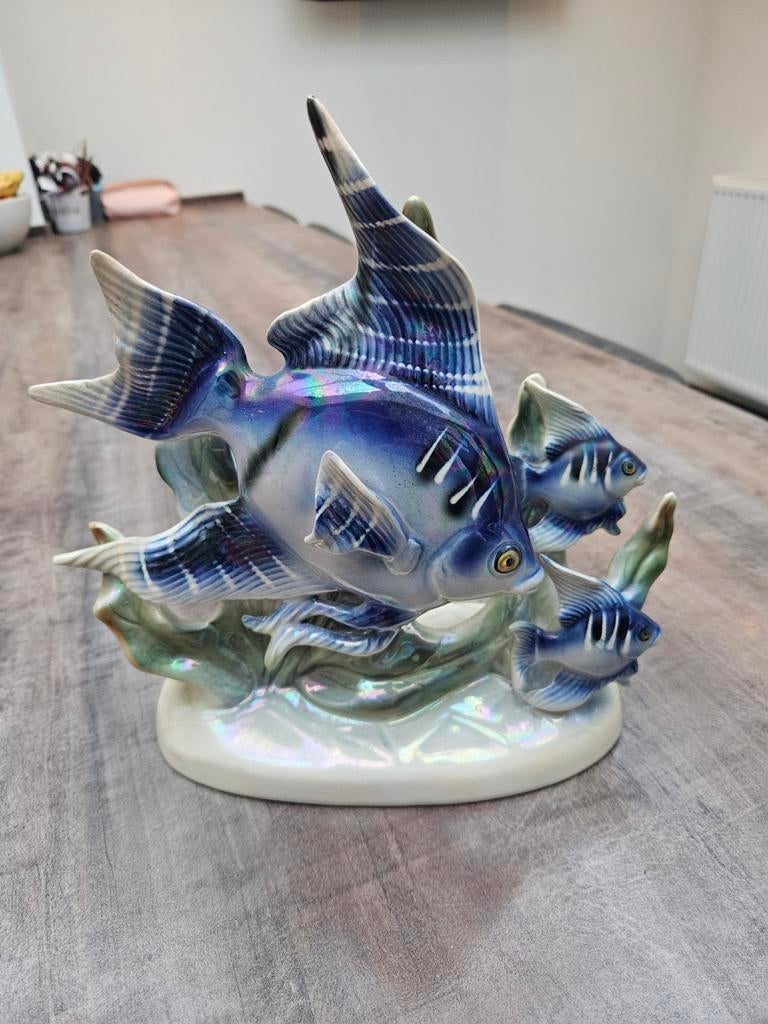 Vintage Jema Holland Keramiek Vissen Beeldje, Ophalen of Verzenden