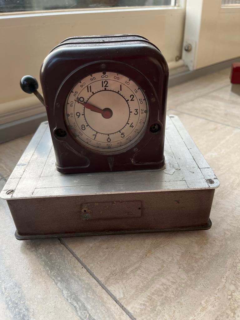 Vintage Tijdklok / Prikklok, Antiek en Kunst, Ophalen of Verzenden