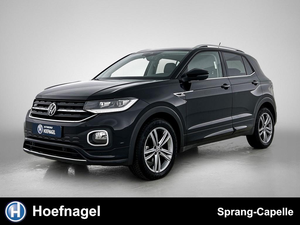 Volkswagen T-CROSS 1.0 TSI R-Line | Camera | Adaptive Cruise, T-Cross, Gebruikt, Leder en Stof, Zwart