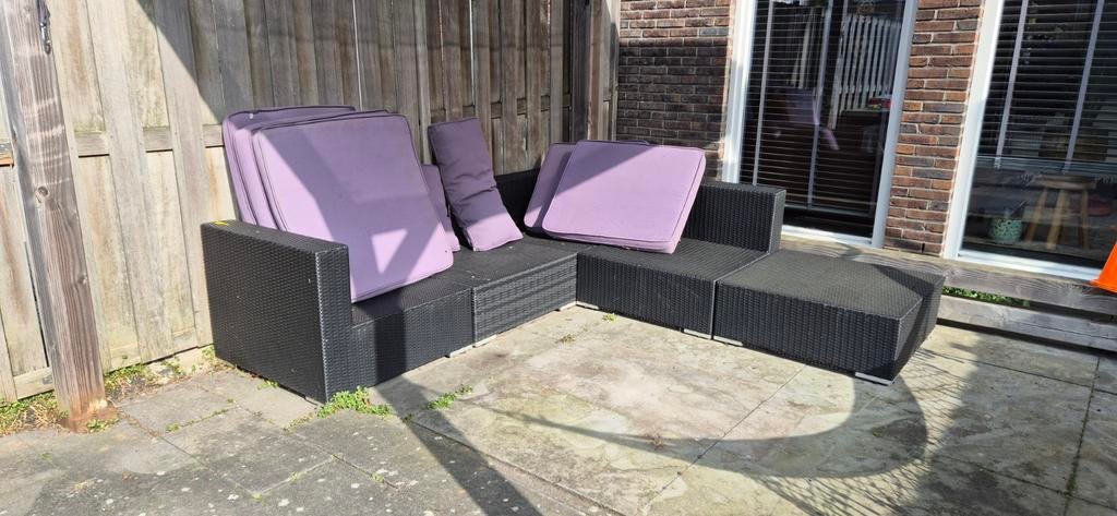 Zithoek Loungeset 5-delig - Weerbestendig Wicker, Ophalen of Verzenden