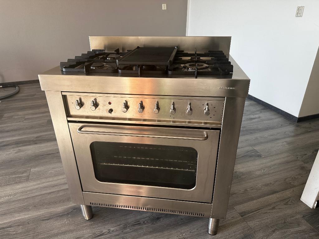 Solitaire gasfornuis, grill en oven, Ophalen, Gebruikt, 60 cm of meer, Grill