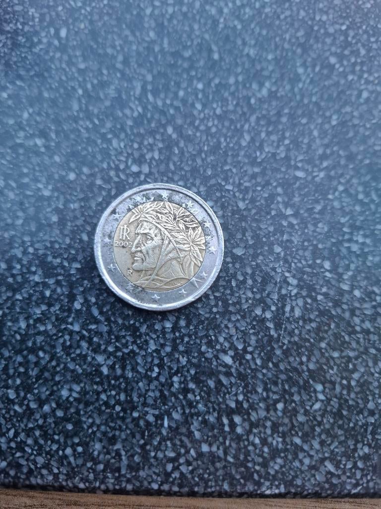 2002 Dante Alighieri 2 Euro munt Italië, Ophalen of Verzenden, Italië, 2 euro, Losse munt