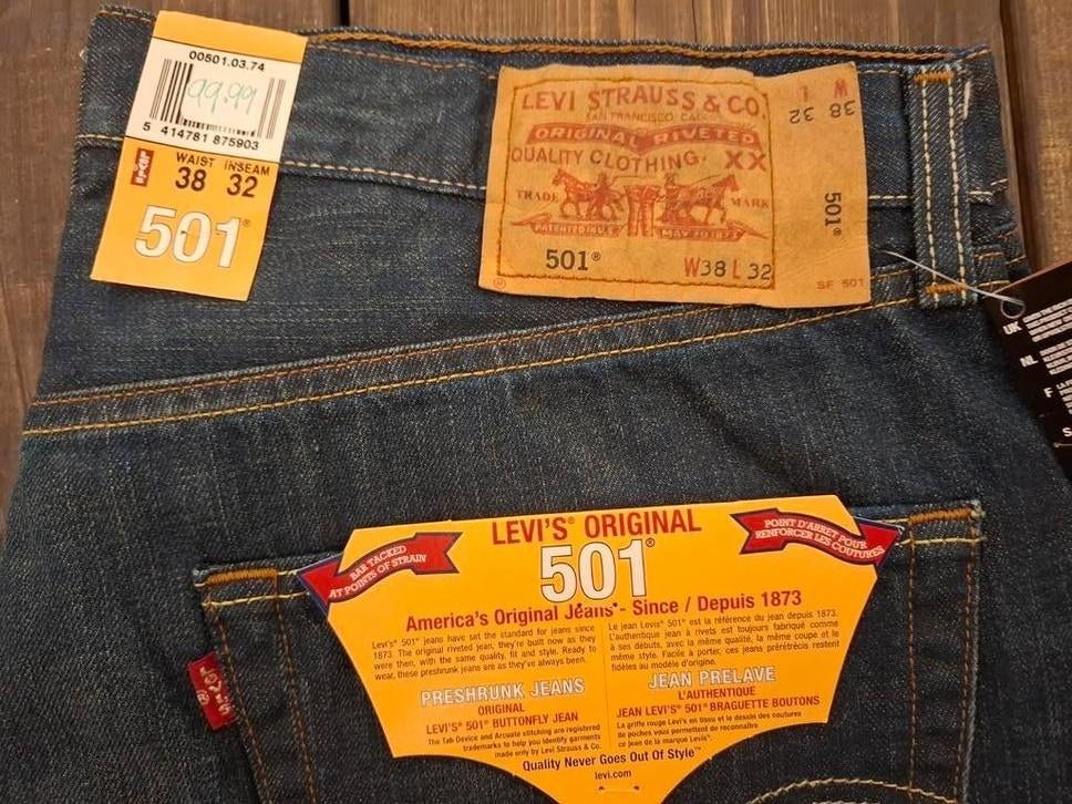 Levi's Original 501* DarkUsed 38/32, W36 - W38 (confectie 52/54), Levi's, Blauw, Nieuw