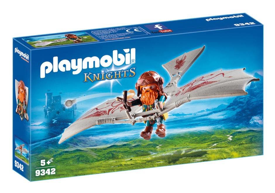 9342 de dwergridder met zijn zweefvlieger NIEUW, Kinderen en Baby's, Speelgoed | Playmobil, Ophalen of Verzenden, Nieuw, Complete set
