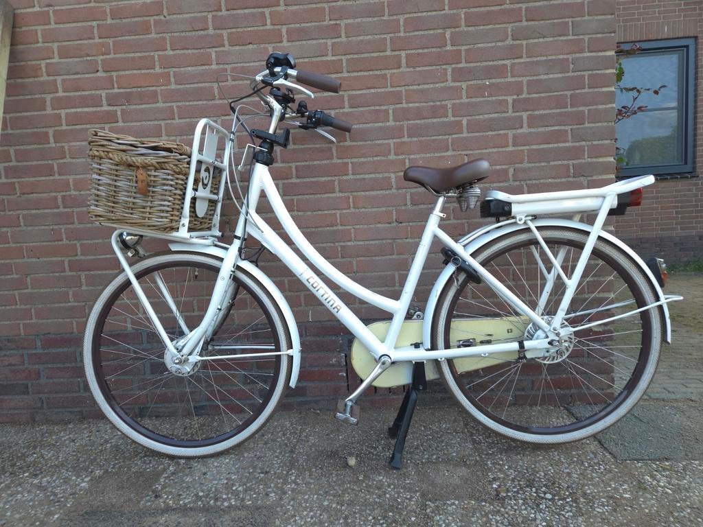 Elektrische witte Cortina E-U4 damesfiets, Fietsen en Brommers, 50 tot 53 cm, Ophalen, Gebruikt, Overige merken