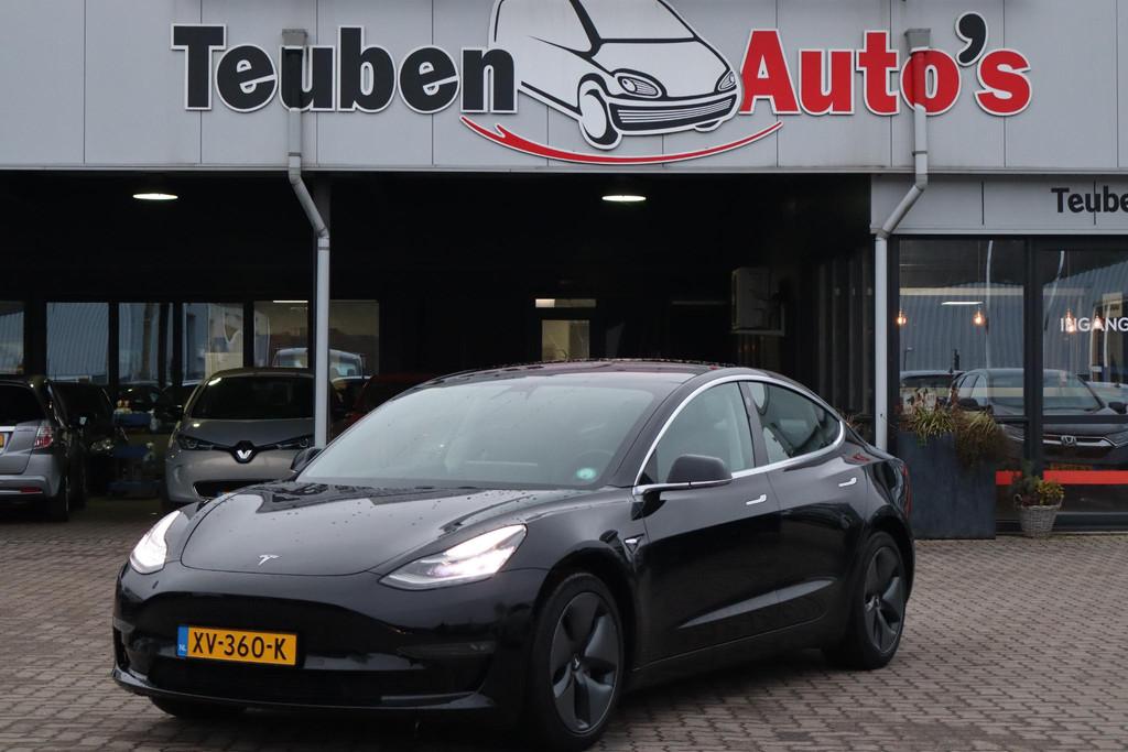 Tesla Model 3 Long Range AWD 75 kWh 89% SOH Autopilot comput, Automaat, Stof, Zwart, Origineel Nederlands