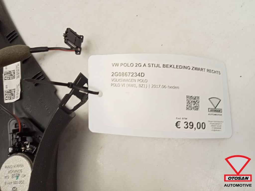 VW Polo 2G A Stijl Bekleding Zwart Hemel Rechts 2G0867234D, Gebruikt, Volkswagen, Volkswagen AG, Berliner Ring 2
38440  Wolfsburg, DE