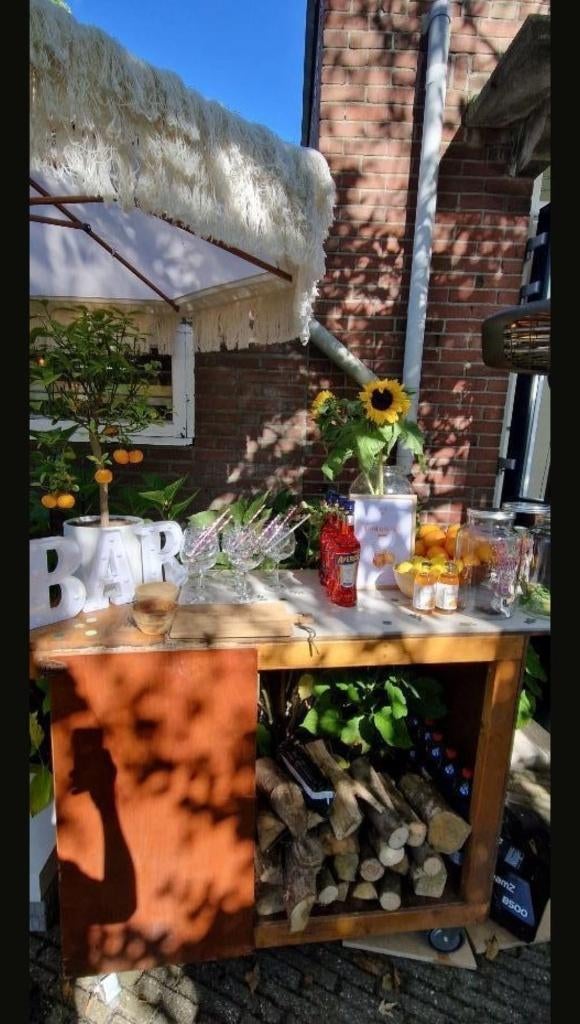 Verrijdbaar bbq meubel / buitenkeuken, Ophalen, Gebruikt, Zelfgemaakt, Gas