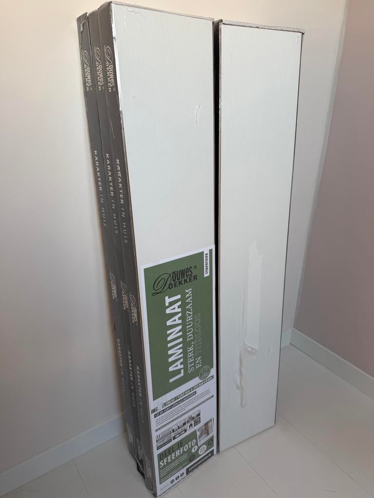 Douwes Dekker wit laminaat ‘Koriander,’ 6 pakken, Ophalen, Wit, Nieuw, 10 tot 25 m²